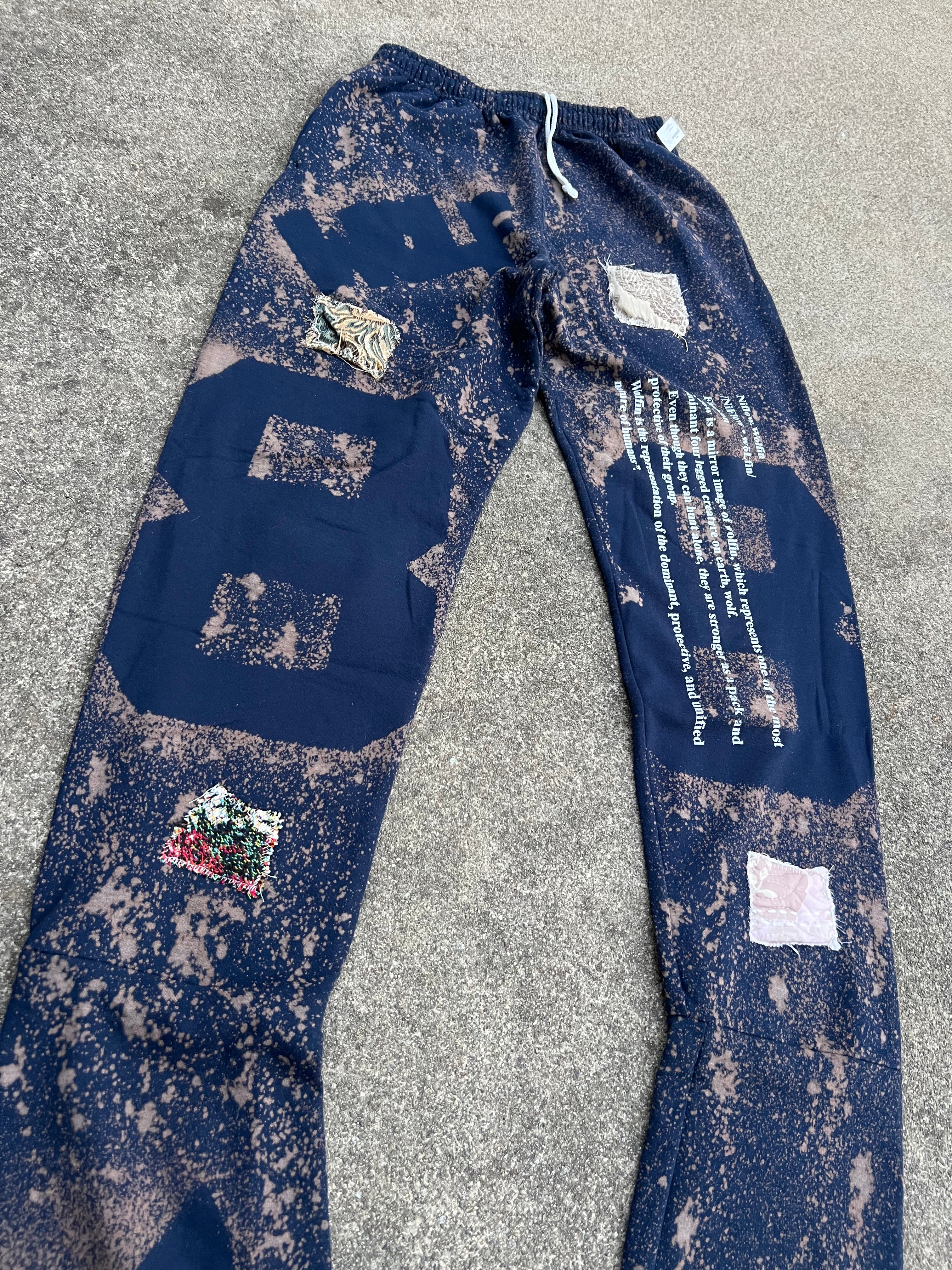 Niflow Navy "Stacked" Sweat Pants