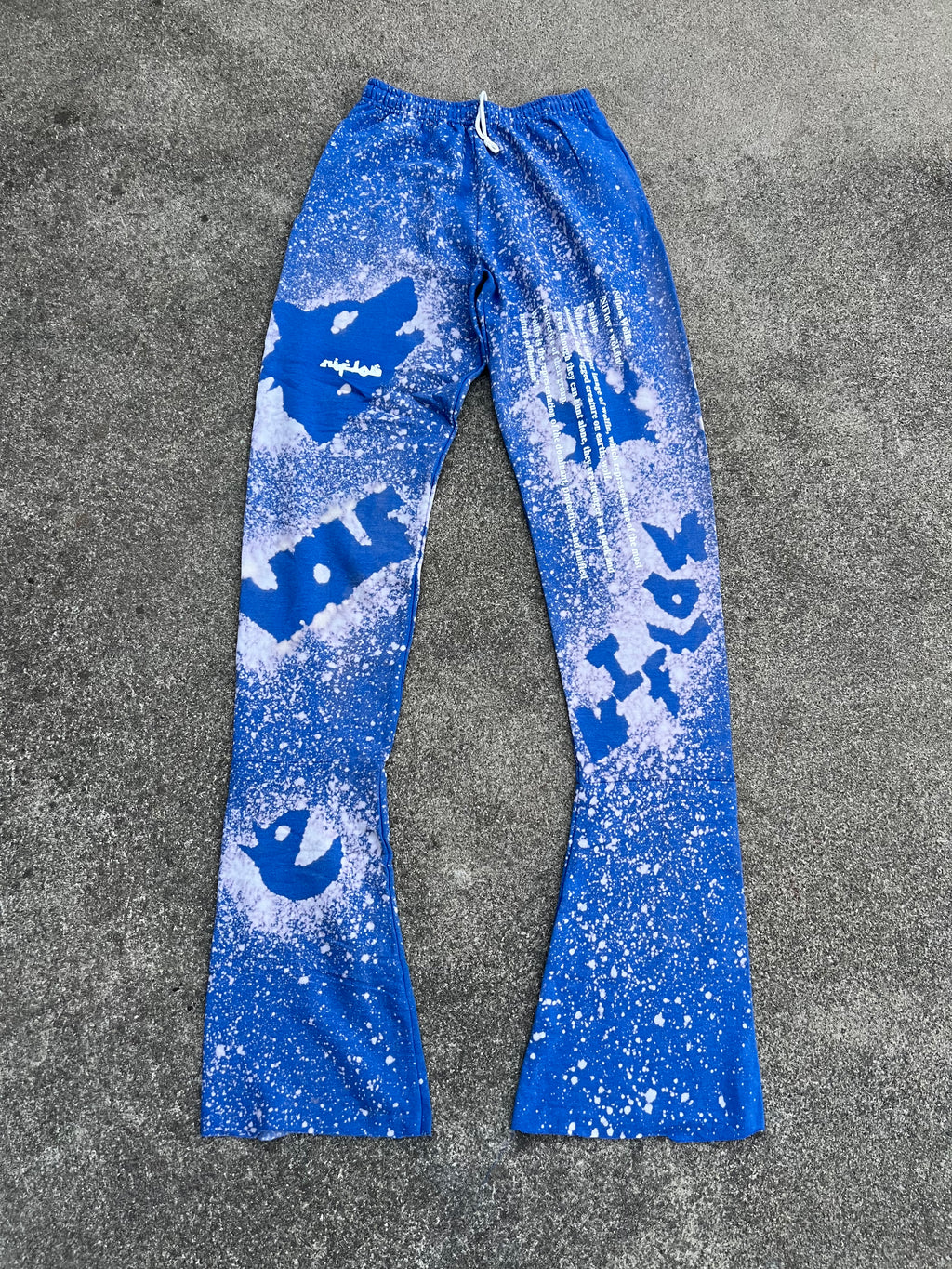 Blue "Stacked"Sweat Pants (M)