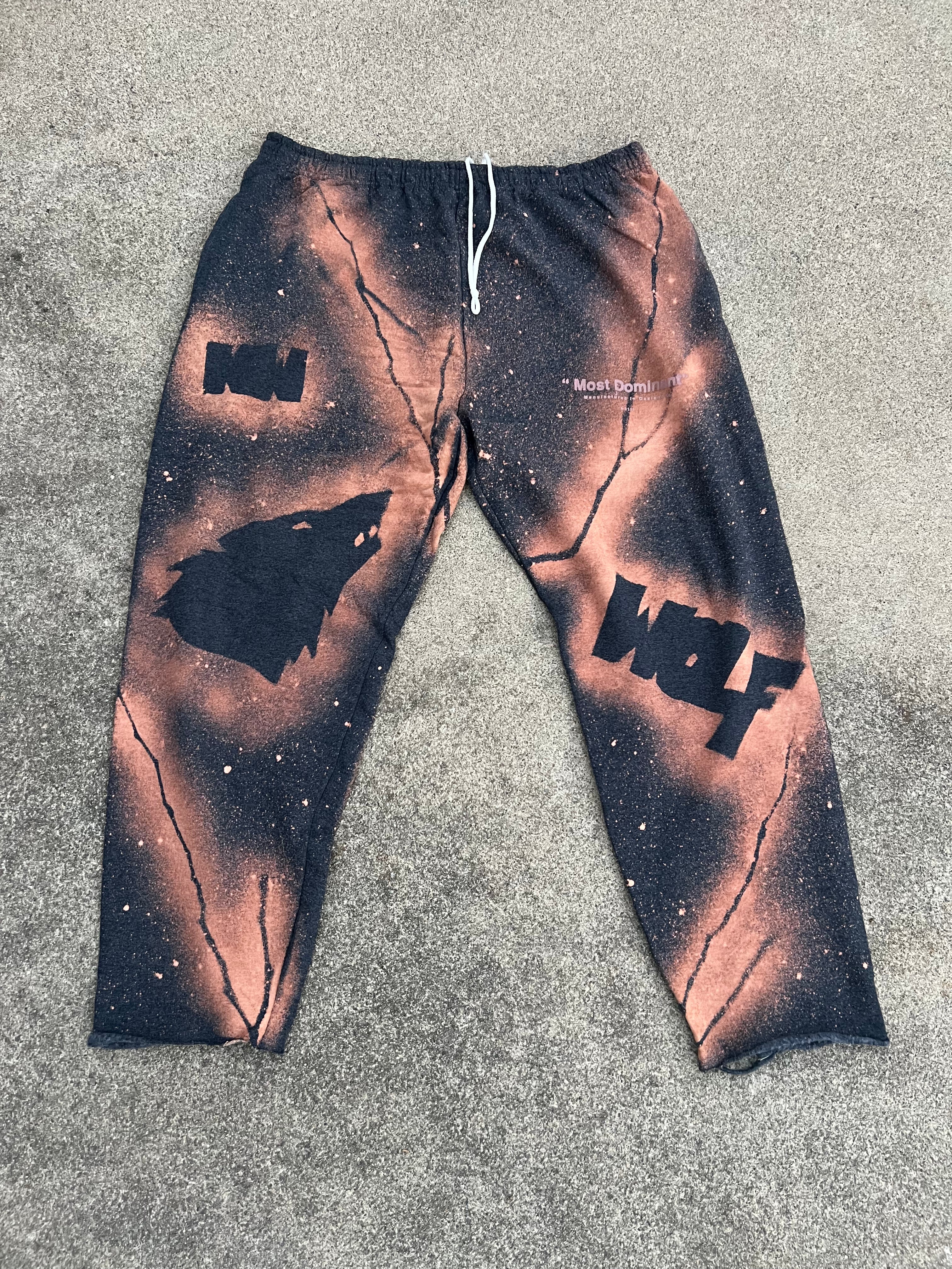 Peach Wolf Sweat Pants (XL)